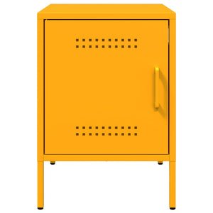 Comodini 2 pz Giallo Senape 36x39x50,5 cm in Acciaio 842917