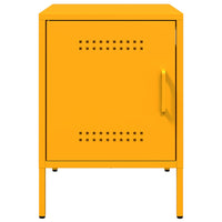 Comodini 2 pz Giallo Senape 36x39x50,5 cm in Acciaio 842917