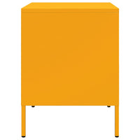 Comodini 2 pz Giallo Senape 36x39x50,5 cm in Acciaio 842917