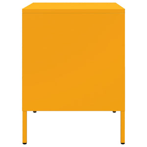 Comodini 2 pz Giallo Senape 36x39x50,5 cm in Acciaio 842917