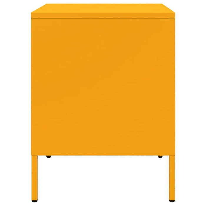 Comodini 2 pz Giallo Senape 36x39x50,5 cm in Acciaio 842917