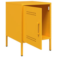 Comodini 2 pz Giallo Senape 36x39x50,5 cm in Acciaio 842917