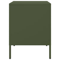 Comodino-Tavolino da notte Verde Oliva 36x39x50,5 cm in Acciaio 363813