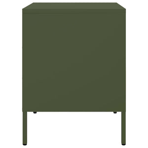 Comodino Verde Oliva 36x39x50,5 cm in Acciaio 842918