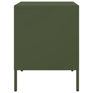 Comodini 2 pz Verde Oliva 36x39x50,5 cm in Acciaio 842919