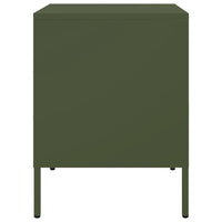 Comodini 2 pz Verde Oliva 36x39x50,5 cm in Acciaio 842919