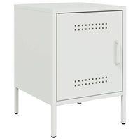 vidaXL Comodini 2 pz Bianchi 36x39x50,5 cm in Acciaio