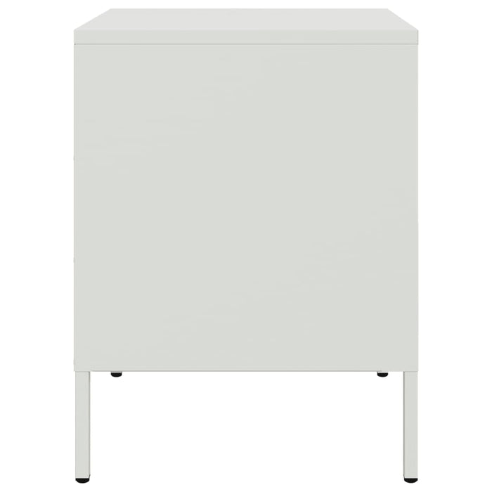 Comodini 2 pz Bianchi 36x39x50,5 cm in Acciaio 842921