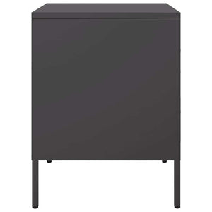 vidaXL Comodino Nero 36x39x50,5 cm in Acciaio