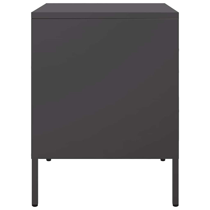 vidaXL Comodino Nero 36x39x50,5 cm in Acciaio