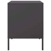 Comodino Nero 36x39x50,5 cm in Acciaio 842922