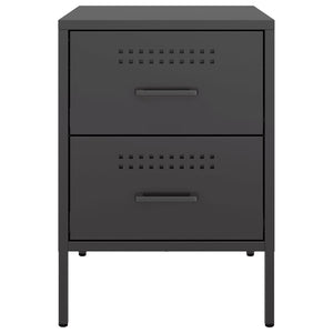 Comodini 2 pz Nero 36x39x50,5 cm in Acciaio 842923