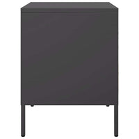 vidaXL Comodini 2 pz Nero 36x39x50,5 cm in Acciaio