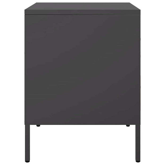 vidaXL Comodini 2 pz Nero 36x39x50,5 cm in Acciaio