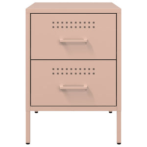 Comodino Rosa 36x39x50,5 cm in Acciaio 842924