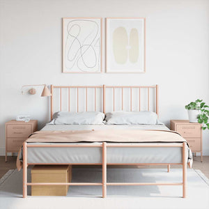 Comodini 2 pz Rosa 36x39x50,5 cm in Acciaio 842925