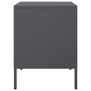 Comodino Antracite 36x39x50,5 cm in Acciaio 842926