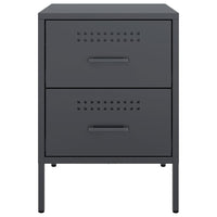 Comodini 2 pz Antracite 36x39x50,5 cm in Acciaio 842927