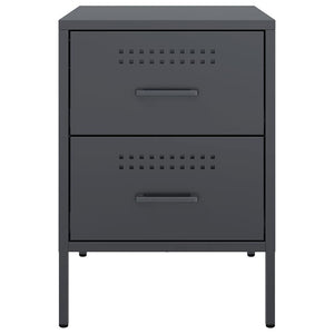 Comodini 2 pz Antracite 36x39x50,5 cm in Acciaio 842927