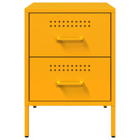 Comodino Giallo Senape 36x39x50,5 cm in Acciaio 842928