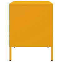 vidaXL Comodino Giallo Senape 36x39x50,5 cm in Acciaio