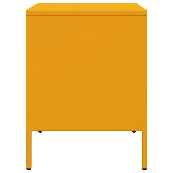 vidaXL Comodino Giallo Senape 36x39x50,5 cm in Acciaio
