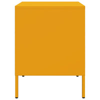Comodini 2 pz Giallo Senape 36x39x50,5 cm in Acciaio 842929