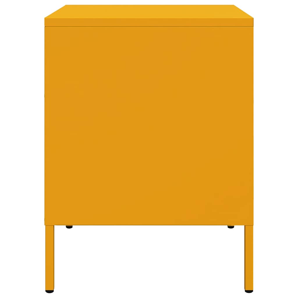 vidaXL Comodini 2 pz Giallo Senape 36x39x50,5 cm in Acciaio