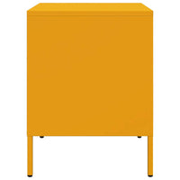 vidaXL Comodini 2 pz Giallo Senape 36x39x50,5 cm in Acciaio