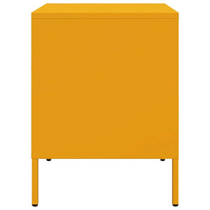 vidaXL Comodini 2 pz Giallo Senape 36x39x50,5 cm in Acciaio