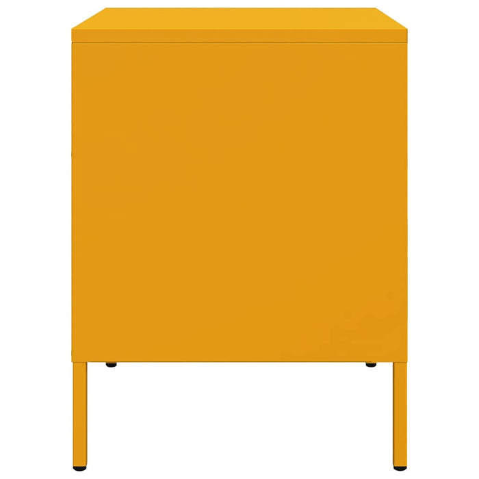 vidaXL Comodini 2 pz Giallo Senape 36x39x50,5 cm in Acciaio