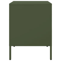 Comodini 2 pz Verde Oliva 36x39x50,5 cm in Acciaio 842931