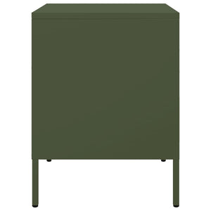 Comodini 2 pz Verde Oliva 36x39x50,5 cm in Acciaio 842931