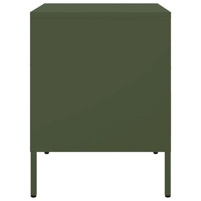 Comodini 2 pz Verde Oliva 36x39x50,5 cm in Acciaio 842931