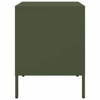 Comodini 2 pz Verde Oliva 36x39x50,5 cm in Acciaio