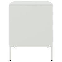 Comodino Bianco 36x39x50,5 cm in Acciaio 842932