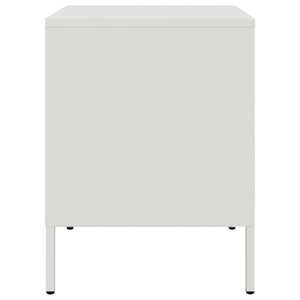 Comodino-Tavolino da notte Bianco 36x39x50,5 cm in Acciaio 100961