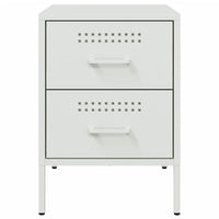 Comodini 2 pz Bianchi 36x39x50,5 cm in Acciaio 842933