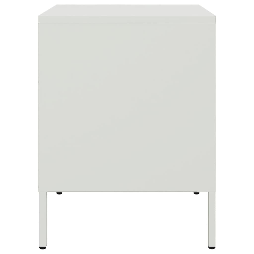 Comodini 2 pz Bianchi 36x39x50,5 cm in Acciaio 842933