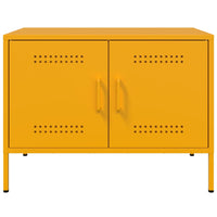 Mobili TV 2 pz Giallo Senape 68x39x50,5 cm in Acciaio 842941
