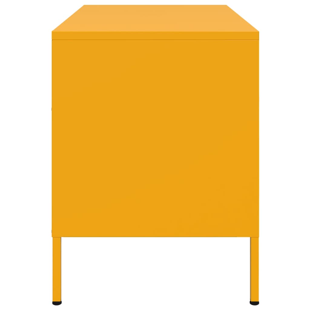 Mobili TV 2 pz Giallo Senape 68x39x50,5 cm in Acciaio 842941