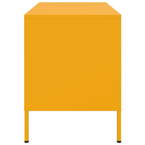 Mobili TV 2 pz Giallo Senape 68x39x50,5 cm in Acciaio 842941