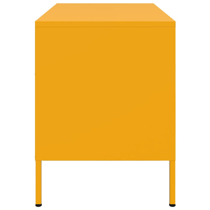 Mobili TV 2 pz Giallo Senape 68x39x50,5 cm in Acciaio 842941
