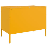 Mobili TV 2 pz Giallo Senape 68x39x50,5 cm in Acciaio 842941