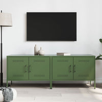 Mobili TV 2pz Verde Oliva 68x39x50,5 cm in Acciaio 842943
