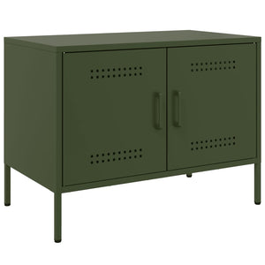 Mobili TV 2pz Verde Oliva 68x39x50,5 cm in Acciaio 842943