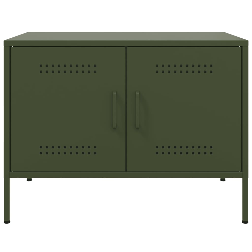 Mobili TV 2pz Verde Oliva 68x39x50,5 cm in Acciaio 842943
