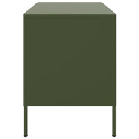 Mobili TV 2pz Verde Oliva 68x39x50,5 cm in Acciaio 842943