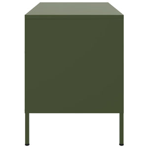 Mobili TV 2pz Verde Oliva 68x39x50,5 cm in Acciaio 842943