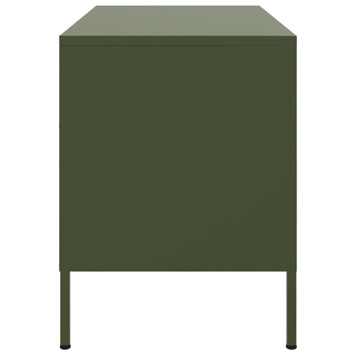 Mobili TV 2pz Verde Oliva 68x39x50,5 cm in Acciaio 842943
